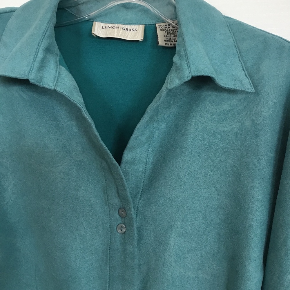 Teal color, long sleeve women’s shirt